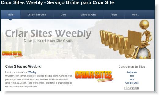 criar sites weebly